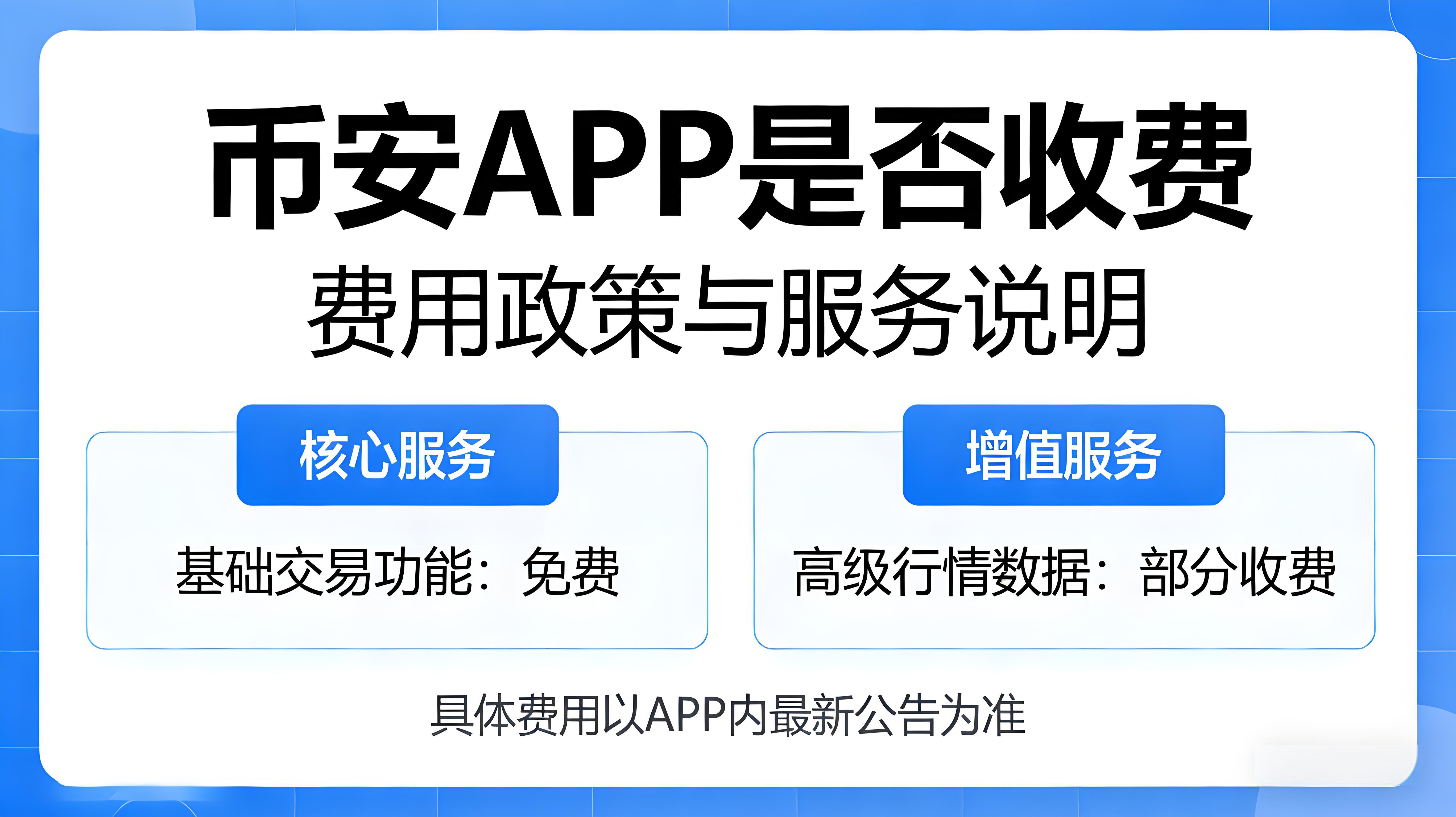 关于使用币安APP是要收费吗？